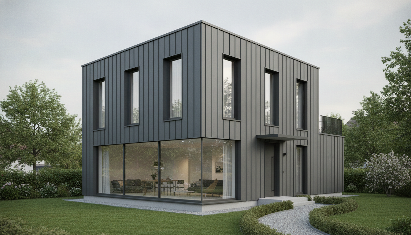 Haus mit Metallfassade