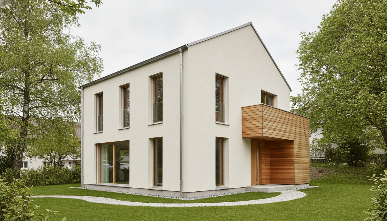 Haus mit Putz und Holz